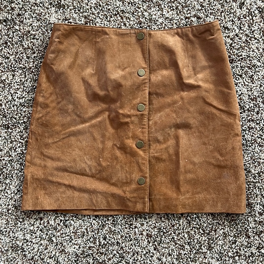 Suede Skirt leather
